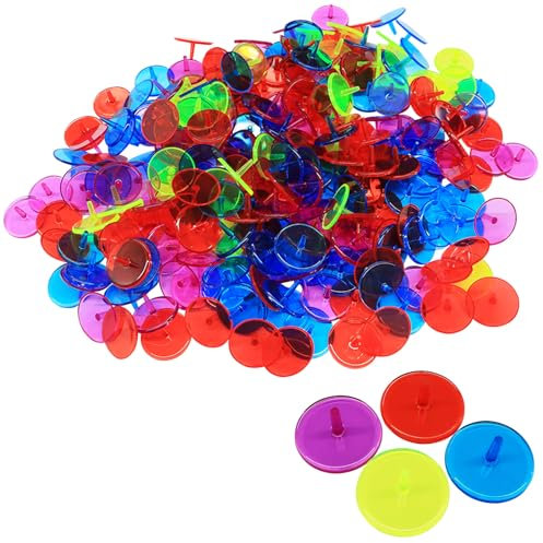 Golf Ballmarker Plastik Runde Kunststoff Ballpositionsmarkierung Positionsmarkierungen Für Zubehör Golfbälle, Golfmarker Spot Marker Golf Position Gemischte Farbe (60 Stück-Transparent Bunt)