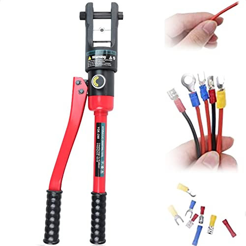 Crimpadora hidráulica de Cables, crimpadora de terminales de Cobre/Aluminio para Cables de Alambre, Herramienta de prensado Manual con Matriz de prensado Hexagonal, YQK-120