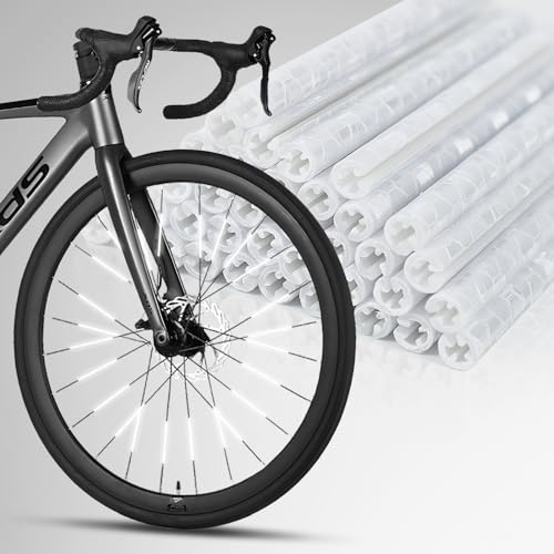 LATRAT 36 Pièces Réflecteur de Rayon de Vélo, 360° Visibilité et Montage Facile, pour Tous Les Rayons de vélo Standards, Conduite Sûre la Nuit, Montage Facile