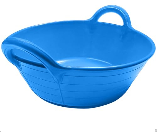 Skip Feed Bucket Feeder Trough with Integrated Handles Small Skip S1 for Animal Feed - 11L - Blue