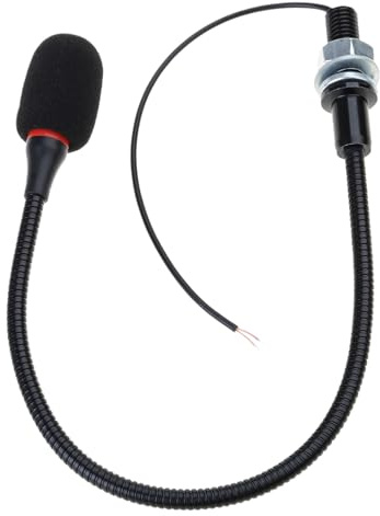Beimus Micro flexible col de cygne microphone de conférence Ø9,7 x 4,5 mm Tête micro 7,0 x 410 mm avec câble de 20 cm pour ordinateur de bus