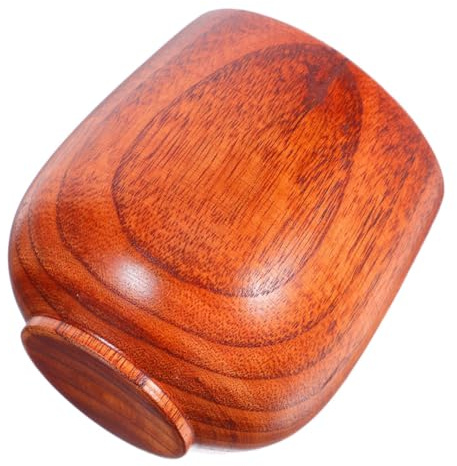SOIMISS Heat Insulation Japanese Wooden Cup Vintage Style Tea Sake Beer Mug Rustic Farmhouse Decor Natural Heat Resistance for Coffee Water Juice