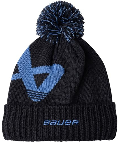 Bauer Bommelmütze Intarsia Navy- Blau Senior