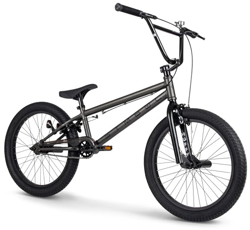 Symbol Freestyle BMX-Fahrrad, 20 Zoll, Anthrazit-Silber, Flüssigkohle