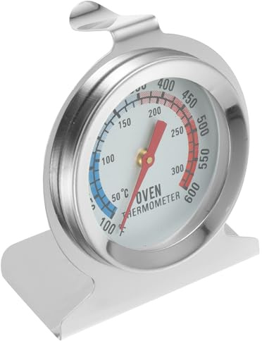 TOYANDONA Ofenthermometer aus Edelstahl 50 300°c Backofenthermometer mit Großem Zifferblatt Hitzebeständiges Grill und Küchenthermometer für Backofen Grill und Elektrogeräte