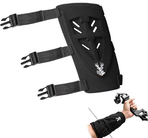 Adjustable Archery Arm Guard - 3 Buckle Design, Breathable & Soft Forearm Protector for Youth Adults Hunting Target Shooting