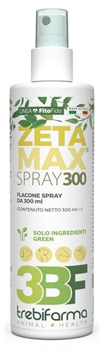 Trebifarma ZetaMax Spray Insetto Repellente Naturale per Cani, Gatti e Animali Domestici - Protezione del Manto con Oli Essenziali, per Pelo, Cuccia e Superfici - 300 ml
