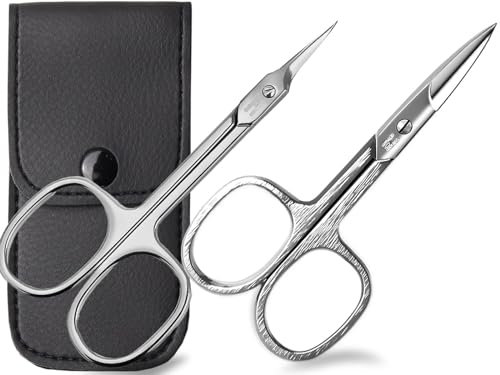 Nagelscheren Set aus Solingen Nagelschere und Hautschere - Made in Germany Set für präzise kürzen an Fingernagel Fussnagel und Nagelhaut mit Etui