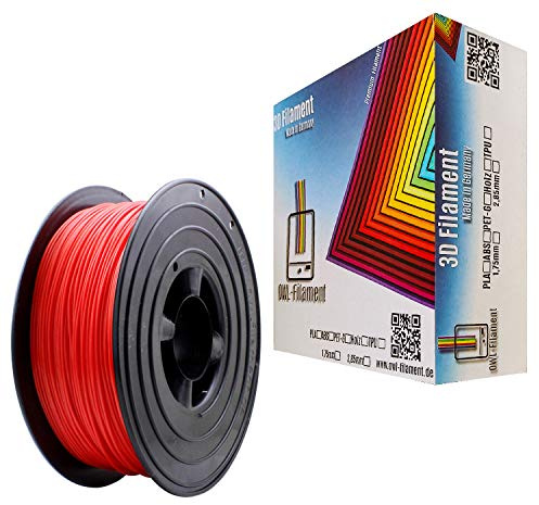 OWL-Filament 3D-Drucker PLA 1,75mm 1kg Spule Rolle (Rot)