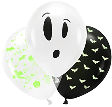 Luftballon Set UV Halloween Geister | Ø27 cm - 3Stk.