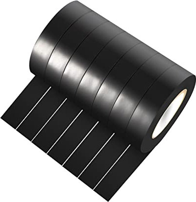 Xrkuu 7 Rolls Black Electrical Insulation Tape, 17mm x 15m Waterproof PVC Insulating tape for Insulating and Protecting Wires, Installations & Mend
