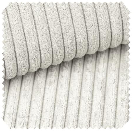 novely® PORTO - Polsterstoff in Breitcord-Optik - Ultraweicher Möbelstoff - Pflegeleichte Meterware 1 lfm | Farbe: 100 Beige