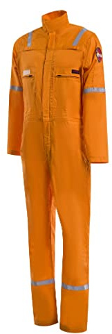 Roots Original Roots Lightweigh Welders Overalls, Flamebuster 2 Flame Resistant Reflective Mens Boilersuit Coveralls - RO28090 - Orange 46''