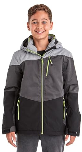 Killtec Garçon Ksw 161 Bys Jckt Veste De Ski/veste Fonctionnelle Avec Capuche Et Pare-neige, Grey Melange, 164 EU