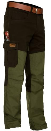 La Chasse® Hundeführer-Durchgehhose Survival Jagdhose Herren Oliv/grün mit Cordura®-Besatz Jägerjeans