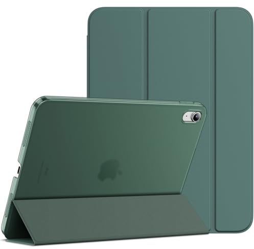 JETech Funda para iPad (A16) 11.ª/10.ª Generación (2025/2022), Soporte Delgado con Respaldo Rígido Carcasa con Auto-Sueño/Estela (Verde Brumoso)