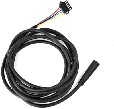 ZLiT E-Bike Extension Cable,5 Pin Waterproof Extension Conversion Cable Line Adapter SM Connector for Electric Bike Female to Male Wire Accessories (Black)