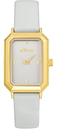 s.Oliver Armbanduhr Damen Quarzuhr Analog, mit Leder/Nylon Armband, Kommt in Uhren Geschenk Box