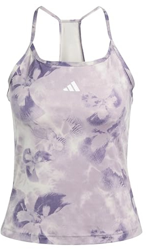 Adidas Damen Train Essentials AOP Flower Tie-Dye Tank Top, Putty Mauve/Preloved Fig, M