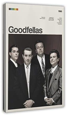 ZOLULA Goodfellas Filmposter auf Leinwand, Schlafzimmer, Dekoration, Sport, Landschaft, Büro, Raumdekoration, Geschenk, Rahmen-Stil, 20 x 30 cm