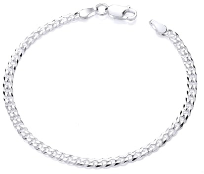 Old English Jewellers 925 Sterling Silver 6.5 inch Curb Baby Bracelet Child's/Boy's or Girl's