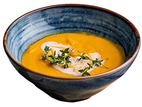 BGFYUSF Cuenco de cerámica para Ramen, ensaladera Azul Retro de 8 Pulgadas, Cuencos de 32 onzas, Cuenco para Sopa para Fideos Udon, soba y Sopa de Miso