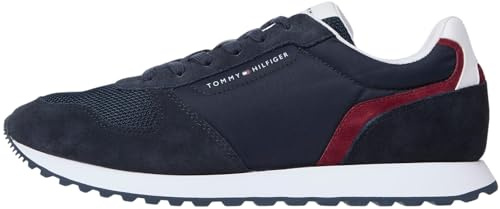 Tommy Hilfiger Herren Runner Sneaker New Eva Summer Nylon Pop aus Wildleder, Blau (Desert Sky), 46