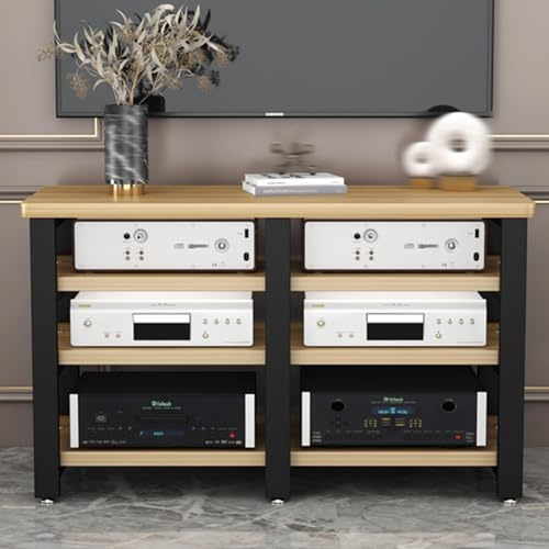 YHWKGZ Rack Hi Fi, Mobile Stereo Hi Fi Rack Hi Fi for Supporti AV, Multilivello Cabinet Audio Hi Fi, for Lettore Dvd/DJ/Supporto per Giradischi Rack per teatro(46.6x33.8)