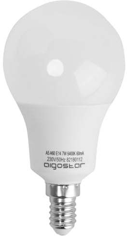 Bombilla LED A60 E14 7W, alto brillo, bajo consumo, larga duración, ideal para iluminación general en hogares y oficinas.