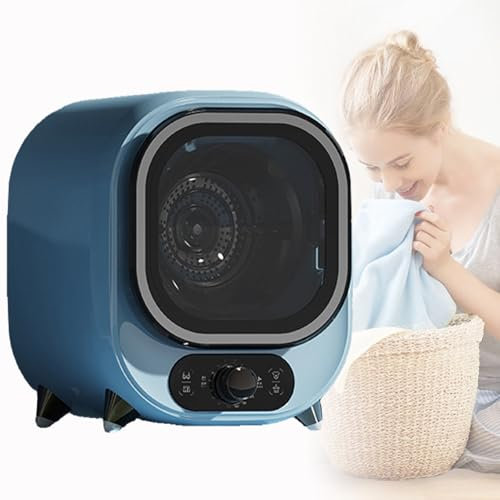 Spdazzleburst Asciugatrice centrifuga compatta e Mini, Piccola asciugatrice a condensazione, asciugatrice a sfiato, capacità 0,8 kg, per Uso su bancone o a Parete,Blue