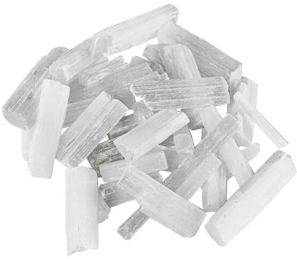 NKlaus Sélénite Splitter S. 6 x 2,5 x 1,5 cm – Petit séparateur de sélénite pour le travail énergétique, la méditation et la guérison, idéal pour nettoyer les pierres précieuses, décoration naturelle