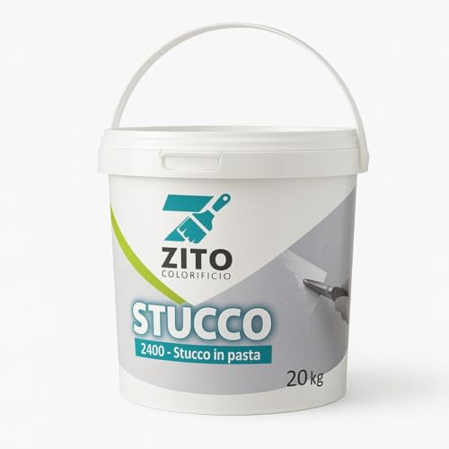 Stucco in Pasta 20Kg Z400 – Finitura per Interni | Alta Copertura e Riempimento | Ideale per Cartongesso, Intonaci e Rasature | Pronto all’Uso | Finitura Liscia e Uniforme - Made in Italy