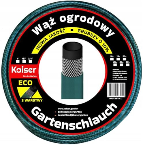 Gartenschlauch 30m – 1/2 Zoll, 3-Schichtig, Flexibel & Robust, Gummi mit PVC – Ideal zum Bewässern & Reinigen