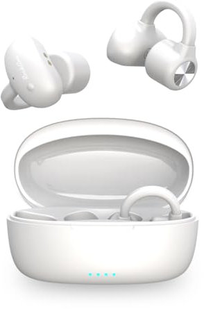 TDW Bone Conduction Headphones, Open-Ear Earbuds Bluetooth 5.3 Wireless, IPX5 Waterproof, 30H Playtime, Comfortable Ear Clip for Running, Cycling, Office Work