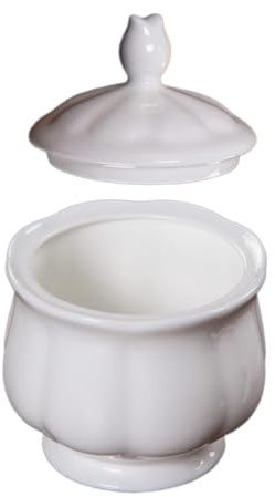VALICLUD Pot à Sucre En Céramique 180 Ml Blanc Couvercle Hermétique Multifonction Récipient De Rangement Pour Sucre Bonbons Épices Usage La Cuisine
