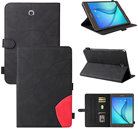 Tablettskydd Pu Läder Smart Tablet Väska, Fällbart Standfodral, Automatisk Sleep/Wake Function till Samsung Galaxy Tab A 8,0 SM-T350 T355 P350 P355 2015(Siyah)