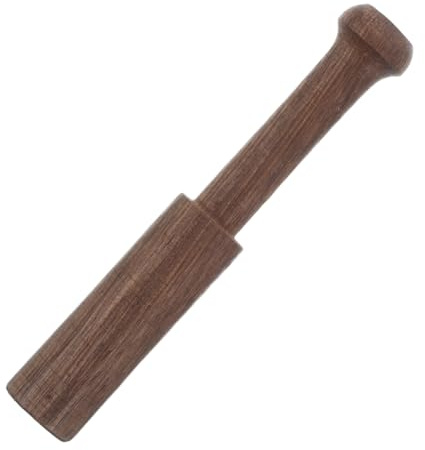 Klangschalenschlägel aus Schwarzem Walnussholz 2x12, 5cm | Handgefertigt in Nepal, Universelle Passform für 8–9, 5cm Schalen, Braune Ausführung