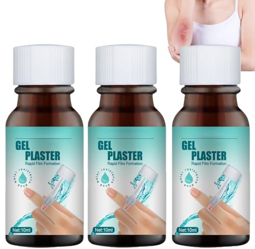 3Pcs Skin Liquid Waterproof Plasters,Liquid Woun/d Dressing,Waterproof and Breathable Quick-Dry Gel,Skin Glue,Liqui/d Plaster for Woun/ds,WOU/nd Glue,Ski/n Liqui/d Waterproof Plaste/r