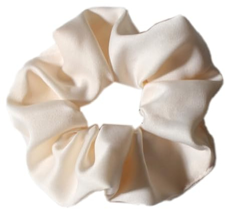 Haargummis, 12er-Packung, Satin-Haargummis, weiche, elastische Haaraccessoires, Haarband for Damen, Zopfhalter(Offwhite)