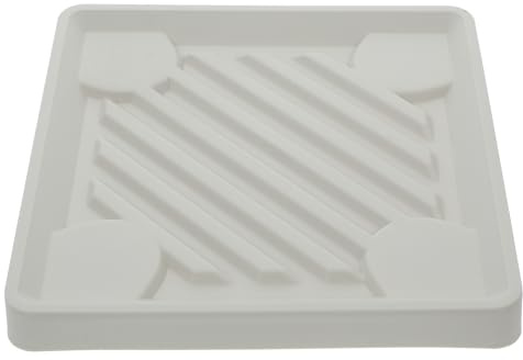 IWOWHERO Supporto per Piante Quadrato con Ruote Sottovaso in Plastica Resistente Beige 215X215 CM Base Mobile per Vasi Grandi e Pesanti per Giardino e Casa