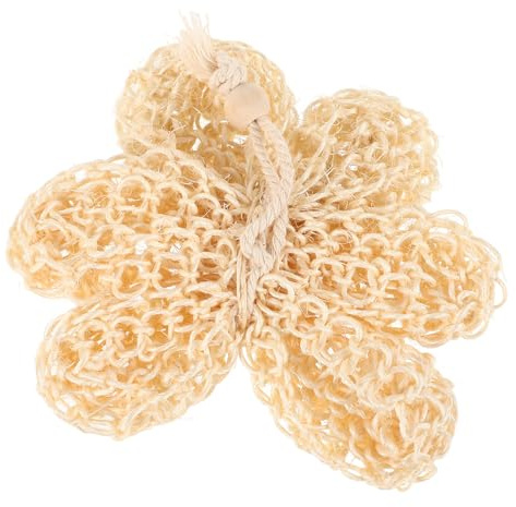 ELAYARD Bola Exfoliante Corporal de Sisal 12X7X3 CM Esponja Natural para Ducha y Baño Cepillo Corporal de Ducha para Exfoliación y Masaje Estropajo Exfoliante para Piel y
