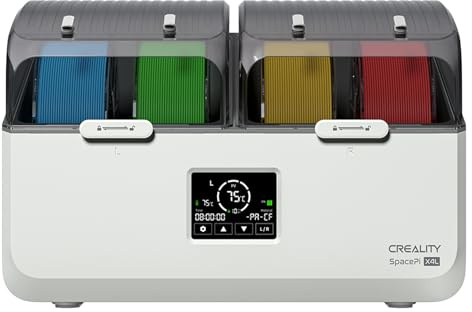 Creality SpacePi X4 Lite Filament Trockner | 4-Spulen-Trockenbox mit Dualkammern, unabhängiger Temperatursteuerung 45–75 °C für fehlerfreie Drucke