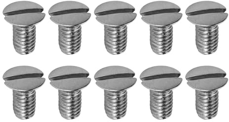 10 unidades de tornillos para la placa de agujas de la máquina de coser, tornillos de hierro de repuesto para la placa de agujas, compatibles con Singer 4423, 2250, 1304, 1306,