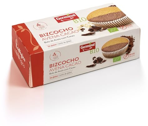 GERMINAL Bizcocho De Avena Cacao Sin Gluten Bio - 180G (Cja 12 Uds - Total: 2160G), 12 x 180.00 g