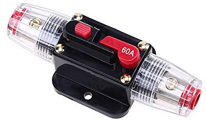 Mintice 12V 60A Automotor Audio-Inline-Leistungsschalter Sicherungshalter Schutz Stereo Sicherung zurücksetzen