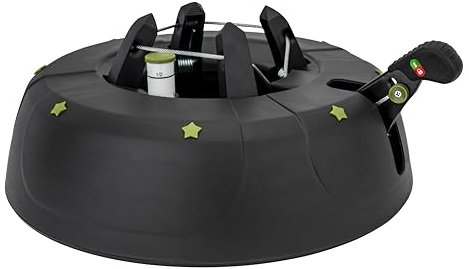 Star-Max Christbaumständer Modell Pro Nature 3 by F-H-S, Baumhöhe bis 3,0m, aus 100 recyceltem Kunststoff, mit Fußhebel-/und Einseiltechnik, anthrazit, rund