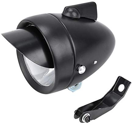 Faro Delantero de Bicicleta LED Super Ligero para Bicicleta Faro Delantero Retro Vintage Luz de Cabeza de Bicicleta con Visera