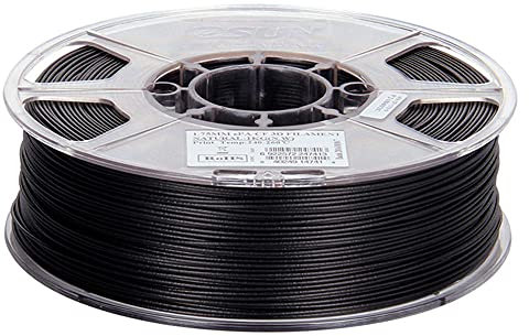 MSNJ Kohlefasergefülltes Nylon Filament PA-CF 1,75 mm 3D-Drucker Filament, 75% Nylon gekoppelt mit 25% Kohlefaser, 1 kg 2,2 LBS Spule-Schwarz 1kg_1,75 mm