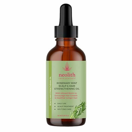 Neolith Natural Rosemary oil for Hair Growth with Mint and Biotin | For Hair growth, Strong roots, Scalp nourishment, Anti Dandruff