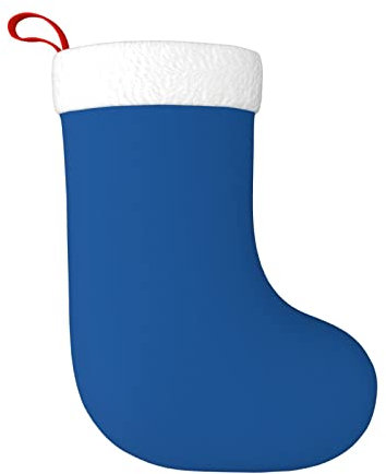 FROON Weihnachtsstrumpf, Plüsch, Meereswelle, Blau – perfekter dekorativer Weihnachtsstrumpf, ideal für Geschenke und Geschenke, Weihnachtsstrumpfbeutel